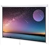 YCBTPS Projektionsleinwand Tragbarer，Leinwand Beamer 4:3, 16:9, HD 4K ，Manuell Ausziehbar Projektor Leinwand Für Indoor Outdoor Home Theater(16:9-72inch)