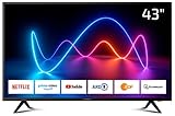 DYON Movie Smart 43 XT 108 cm (43 Zoll) Fernseher (Full-HD Smart TV, HD Triple Tuner (DVB-C/-S2/-T2), Prime Video, Netflix & HbbTV)