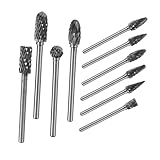 Amosfun 10 Stück Holzschnitzbits Metallschleifer Metall -Arbeitswerkzeuge Rundfeilen für Metall Bohrer Anhang Werkzeugzubehör Bohrbits Die Bits Werkzeugbits Polierbits Wolfram Stahl
