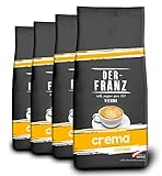 Der-Franz Crema Kaffee, gemahlen, 4 x 1000 g