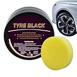 Generisch Reifenbeschichtung, Autoreifenglanz | 120g Reifenpolitur Overall Reifenglanz,Reifenreiniger und Glanz, wasserfester Autoreifenglanz, Nassreifen-Pflegepaste, Hochglanz-Reifenwachs für Autos