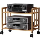 Höhenverstellbares Medien-Regal für TV-/DVD-Player/Kabelboxen, 5 Etagen, Stereo-Schrank, Schallplattenaufbewahrung, Audio-Komponenten-Rack (60 x 38 x 53 cm)