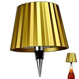 Kabellose Flaschenlampe, Flaschenlampen-Set für Likörflaschen, LED-Weinflaschen-Lichtschirm, 3-Wege-dimmbar, schnurlose Tischlampe für Bar, Restaurant, Zuhause, Büro, Weihnachten (Gold)