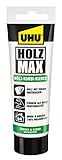 UHU Holz Max Tube, Extra starker, wasserfester diisocyanatfreier Holzkonstruktionsklebstoff basierend auf einzigartiger SMP Technologie, 100g