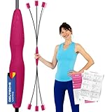 ELANI klimaneutraler Schwingstab - verstellbarer Widerstand & angenehmer Griff - hochbelastbarer Swingstick fürs sichere Wackelstab Training, Rücken Training oder als Gymnastikstab (Pink)