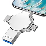 lumrok USB Stick 256GB - 4 in 1 Speicherstick USB 3.0 Wasserdichter USB-Stick Hochgeschwindigkeits USB-Sticks 256GB USB-Flash-Laufwerk für Smartphone OTG Android Laptop PC