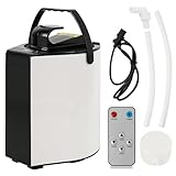 Sauna Dampfgarer,3.5L 1000W Tragbarer Edelstahl-Dampfgenerator mit Fernbedienung,Smart Touch Einstellbare Temperatur Sauna Generator Heim-Dampfer mit Timer-Anzeige,für die Entgiftung des Körpers