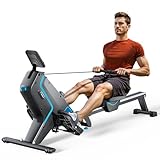 MERACH Rudergerät für Zuhause Klappbar mit Exklusive App, 16 Widerstandsstufen, Leises Magnetisches System, Einfacher Aufbau, Die Erste Wahl für Heimfitness, MAX 158KG