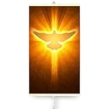 Easyheater 430W Heizlüfter Infrarotheizung mit Temperaturregler – Flache Wandheizung mit Heiliger Geist Design - Infrarot Heizstrahler - Heizstrahler ohne Thermostat für Räume 12 m2-60x100cm