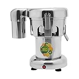 Elektrischer Entsafter aus Edelstahl mit Kupfermotor, 370W, 2800 U/min, 8,5 cm Saftauslass, geeignet für Obst und Gemüse, ideal für Haushalt und Büro, leicht zu reinigen