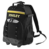 STANLEY Arbeitsrucksack Werkzeugrucksack - Rucksack mit Teleskopgriff und Rädern (15kg Ladefähigkeit, aus 600 Denier für hohe Reißfestigkeit, herausnehmbarer Organizer,Kunststofffüßen) STST83307-1