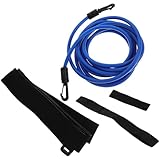 ORFOFE Schwimmtrainer mit Widerstandsband und Zugseil Verstellbarer Schwimmgürtel für Pooltraining Kraftvolles Schwimmzubehör für Erwachsene und Anfänger Einfache Installation ohne