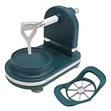 Cocoarm Apfelschäler mit Handkurbel, Edelstahl, Sicheres und Effizientes Schälwerkzeug für Äpfel und Birnen in der Küche (GREEN)