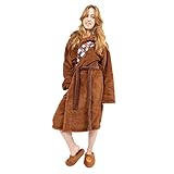 Ukonic Star Wars Chewbacca Bademantel- und Hausschuh-Set für Erwachsene, Größe S/M