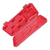 Baluue Robuste Kunststoff Messschieber Box Rot Tragbare Digitale Schieblehre Aufbewahrung Leichter Werkzeugkoffer für Ingenieure und Mechaniker Stoßfeste Kompakte Verstellschieber