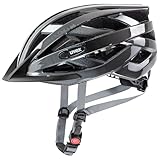 uvex air Wing - Leichter Fahrradhelm für Damen und Herren - individuelle Größenanpassung - Grey-Black - 56-60 cm