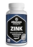 Zink Tabletten hochdosiert, 25 mg je Tagesdosis, 50 mg pro veganer Tablette für 12 Monate, Natürliches Nahrungsergänzungsmittel ohne Zusatzstoffe, Made in Germany