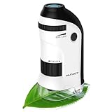 Mini Mikroskop für Kinder mit Objektträger Set: 60x-135x LED Taschenmikroskop Tragbares Handmikroskop Bildungsgeschenk für Kinder Studenten Erwachsene Mikrobiologische Beobachtung