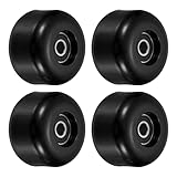 PATIKIL 4 Stück 54mm Longboard Rollen mit Lager ABEC-9 Skateboard Rad Straße Rollen für Skateboards Cruiser Räder Ersatz 85A Schwarz