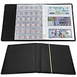 Fippy 150 Taschen Münzalbum Münzsammlung, Papiergeld Sammelalbum, Leder Münzsammelalbum Münzen Aufbewahrung Sammelalbum für Münzen, Souvenir Münzen, Papiergeldstempeln