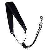 Rayzm Saxophongurt mit Metallhaken für Erwachsene und Kinder, Weich Gepolstert Verstellbarer Sax Halsschlaufe für Alt/Tenor/Sopran/Bariton Saxophone