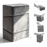 Fußstütze Schreibtisch, Fußstütze Dchreibtisch Mit Einer Wollpolsterschicht, 30D-Schaum Fußbank, 3 Höhen Verstellbar, Ergonomische Fußablage Schreibtisch,Wärmende Fußtasche für Rücken,Hüfte,Beine