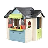 Smoby Life - Chef Spielhaus (124x132x135 cm) mit 60% Recycling-Anteil - wetterfestes Gartenhaus für Kinder mit Bedientheke - Outdoor-Imbiss für Garten oder Terrasse - ab 2 Jahre