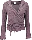 GURU SHOP Wickelshirt, Baumwollstrick Pullover, Wickeljacke - Altrosa, Damen, Baumwolle, Size:M