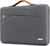 TECOOL 15,6 Zoll Laptoptasche Hülle Tasche für 15-15,6'' Lenovo Thinkpad Ideapad HP Dell Acer ASUS Chromebook Wasserdicht Notebooktasche Stoßfestes Schutzhülle, Dunkelgrau