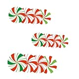 Hemobllo 12 Stück Teiliges Weihnachtsdekorations Bodenaufkleber mit Bunten Candy Motiven Abnehmbare PVC Weihnachtssticker für Festliche Raumgestaltung und Geschenkideen