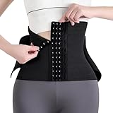 Xynovate Bauchweggürtel, Korsett Damen Waist Trainer, Fitness Gürtel Verstellbarer, Zugleich als Bauchweggürtel und Waist Trainer Verwendbar?Schwarz,M