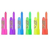 Yssevlon 12er Pack Set Kit Leuchten im Dunkeln Gesichts- und Körperfarbe Neon UV Fluoreszierende Wachsmalstifte Make-Up Kit für Kinder Erwachsene