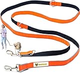 Hundefreund Multifunktionsleine (6 in 1) verstellbare Hundeleine 3m zum Umhängen reflektierend mit 3 Ringen für mittlere und große Hunde - Führleine Doppelleine Schulterleine und Sportleine in einem