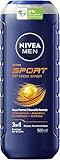 NIVEA MEN Sport Duschgel, Pflegedusche mit maskulinem Limonenduft und erfrischendem Schaum, Männer Duschgel mit Mineralien für Körper und Haar (500 ml)