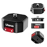 Kamera Schnellwechselplatte, ULANZI Claw Quick Release Plate mit 1/4' Schraubgewinde, Aluminium Schnellspanner Klemm, Schnellkupplungen Platten für Stativ, Gimbals, Stabilisator