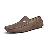 Bruno Marc Herren Klassische Mokassins Wildleder Flache Slipper Weich Comfort Bootsschuhe BRAUN 3251314 Größe 46EU/12US