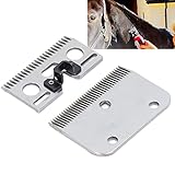 Telituny Scherklinge für Pferde, 35 Zähne Professionelle Hartmetall Pferdescheren-Ersatzklingen, Edelstahl Schermesser Abnehmbare Tierschere Scherklingen für Heim Bauernhof Ranch Vieh Rasieren