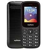 MP myPhone Fusion Tastentelefon, große beleuchtete Tasten, Farbdisplay 1,77', Akku 600 mAh, Fackel, Radio, Dual-Sim, bluetooth, Mobiltelefon für Senioren, Schwarz, tastenhandy, seniorentelefon