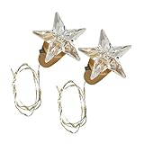 VALICLUD 2 Stück Batterie Betriebene LED Flaschenlicht Sterne Lichterkette Dekorative Flaschen Korken mit Bunten LED Lichtern Kabellose Wiederverwendbare Stimmungsbeleuchtung für Party