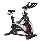 JOROTO Ergometer Heimtrainer X2 - Hometrainer Fahrrad mit Kraftvoller Magnetbremse & Riemenantrieb Speedbike Indoor Cycling Bike Ink. LCD Display (Darstellung in KM) - ca. 150kg Belastbar