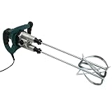 2800W Mörtelrührer Elektrisch Tragbar - 6-Gang Mischmörtelrührer mit Doppel-Rührwerk für Farbe & Fugenmörtel - Profi Betonmischer Metall Ausführung