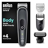 Braun Series 5 Bodygroomer / Intimrasierer Mann, Körperpflege- und Haarentfernung für Herren, für Brust, Achseln, Kammaufsätze 1 – 11 mm, wasserdicht, 100 Min. Laufzeit, BG5370