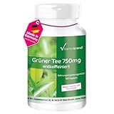 Grüner Tee Extrakt 750 mg Kapseln - 180 Kapseln ! 3-MONATS-VORRAT ! 750mg pro Kapsel - hochdosiert - vegan | Vitamintrend®