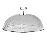 CashMuch Lebensmittelabdeckung aus Edelstahlgeflecht: wiederverwendbar, leicht zu reinigen und vielseitig einsetzbar (24/26/28 cm)