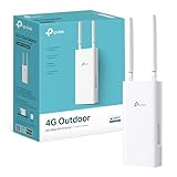 TP-Link TL-MR110-Outdoor 4G LTE Router, WLAN Router SIM Karte, 4G Cat 4 bis zu 150 Mbit/s, 2,4 GHz WLAN bis 300 Mbit/s, PoE/DC-Stromversorgung, IP65, Betriebstemperatur -30℃ bis +60℃