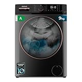 Cecotec Frontlader-Waschmaschine 9 kg Bolero Dresscode 9610 Inverter Steel A. 2000W, 1400 U/min, Niedriger Verbrauch, Dampffunktion, Inverter Plus Motor, Optimiert Wasser- und Waschmittelverbrauch