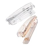 SEWACC 1 Satz Teiliges Handheftgerät Multifunktional Ergonomisch Glatter Mechanismus Für Büro Schule Zuhause Praktisches Tischheftgerät Roségold Und Silber 2 Stück