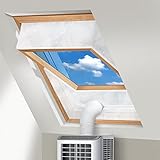 Digiroot Fensterabdichtung für Mobile Klimageräte Dachfenster, 2x190CM Hot Air Stop zum Anbringen an Schwingfenster, Fenster Klimaanlage Abdichtung für Max 380CM Fensterumfang, Fensterkitt Set