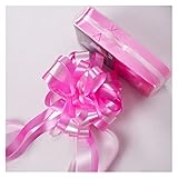 TENVORA Riesenschleife,Geschenkschleife Groß 10 stücke ziehen bogenbänder for Blume Wrapper Geschenk verpackung romantische Hochzeit Geburtstag Party dekor Hause Auto liefert(Pink)