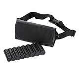 OGANAZI Geldbörse mit Münzspender Schwarz Kellnertasche Gürteltasche mit Münzensortierer und Organizer für Kellner Busfahrer Taxifahrer, Verstellbarer Gürtel, 8 Fächer für Münzen (21,3x7x10,3 cm)